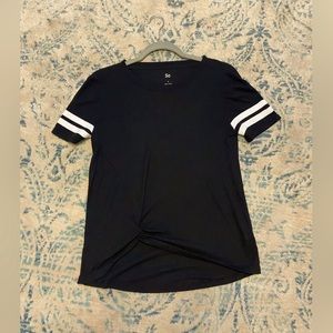 black knotted t-shirt